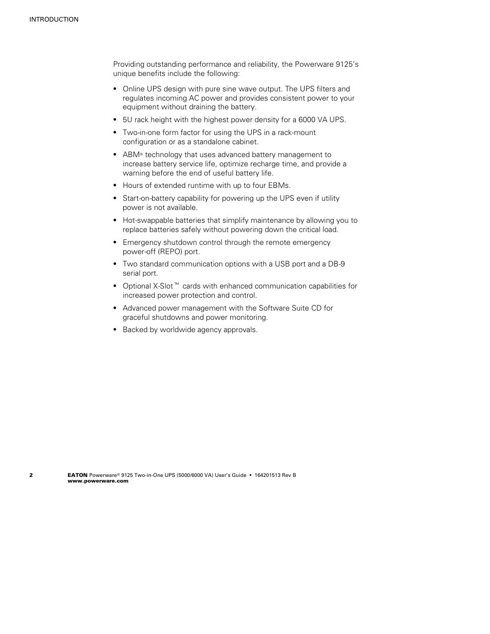 Powerware 9125 Two-in-One UPS 6000 VA User Manual | Page 8 / 66