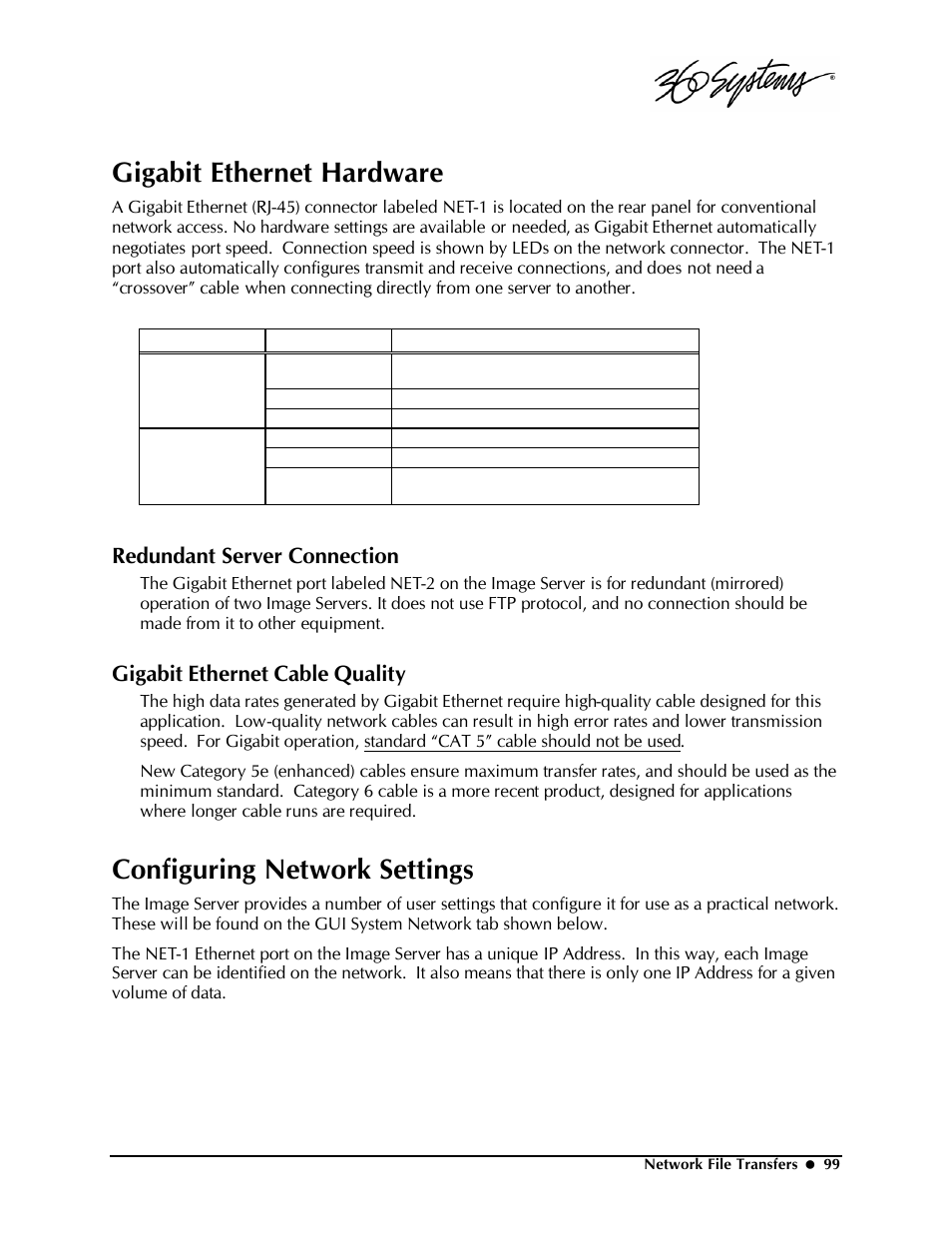 Gigabit ethernet hardware, Configuring network settings, Redundant server connection | Gigabit ethernet cable quality | Powerware Model V-2000B User Manual | Page 101 / 137