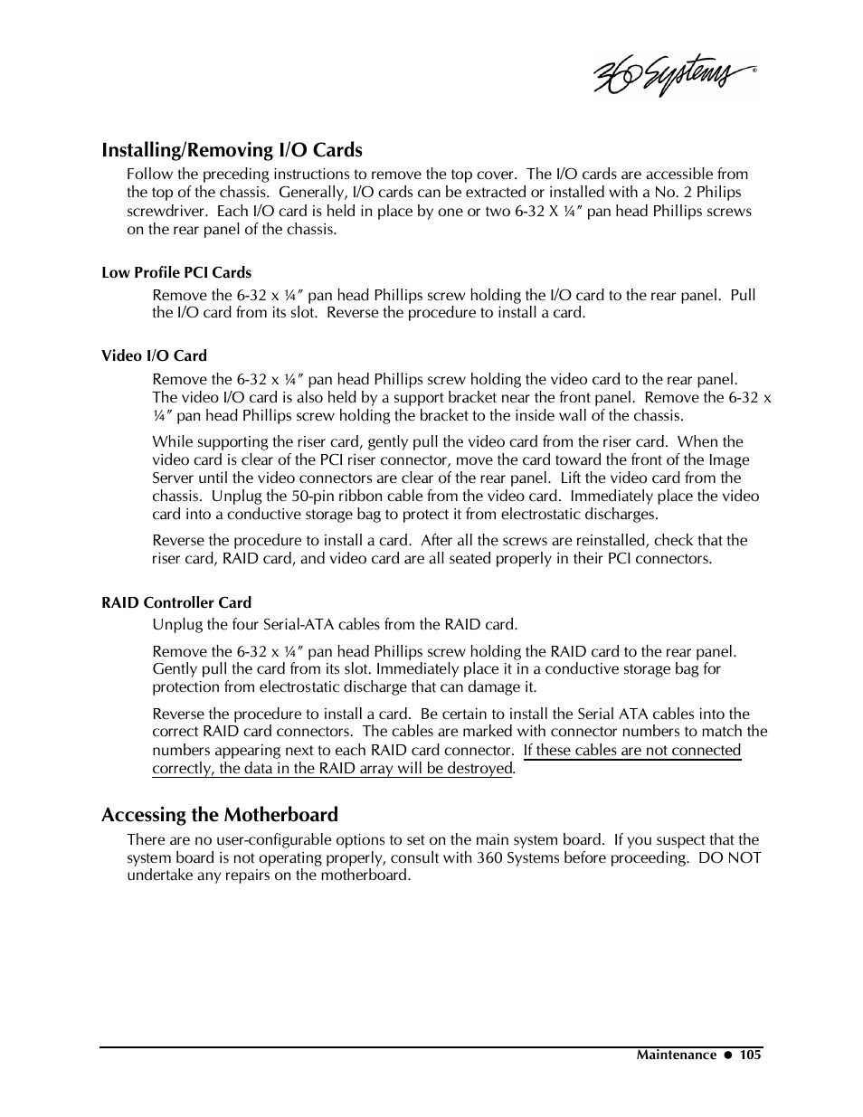 Installing/removing i/o cards, Accessing the motherboard | Powerware Model V-2000B User Manual | Page 107 / 137