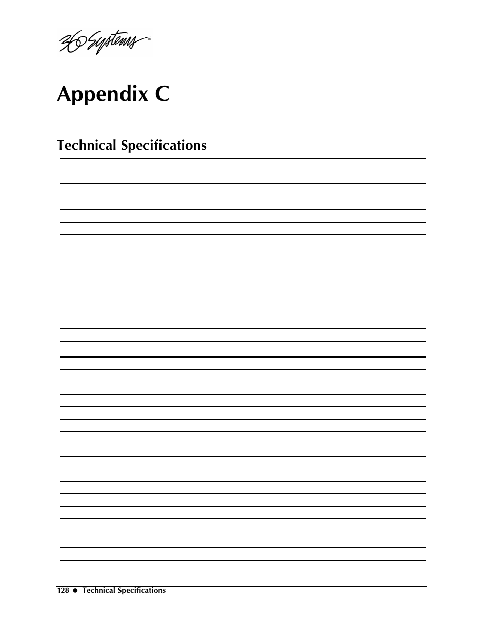 Appendix c, Technical specifications | Powerware Model V-2000B User Manual | Page 130 / 137