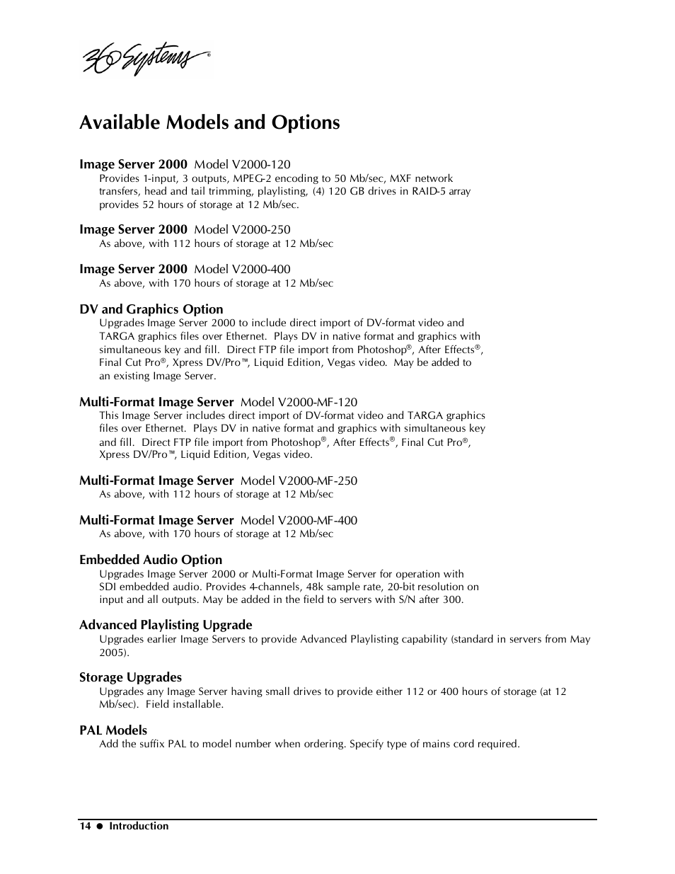 Available models and options | Powerware Model V-2000B User Manual | Page 16 / 137