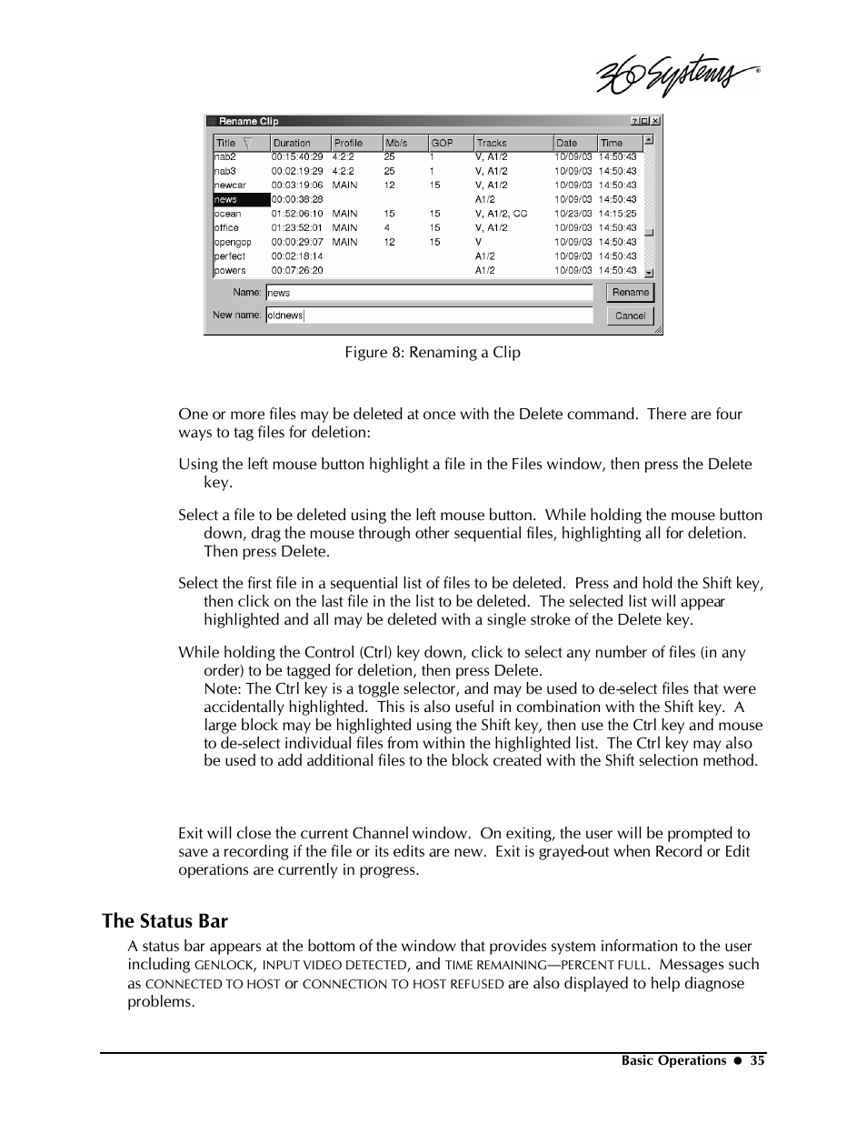 The status bar | Powerware Model V-2000B User Manual | Page 37 / 137