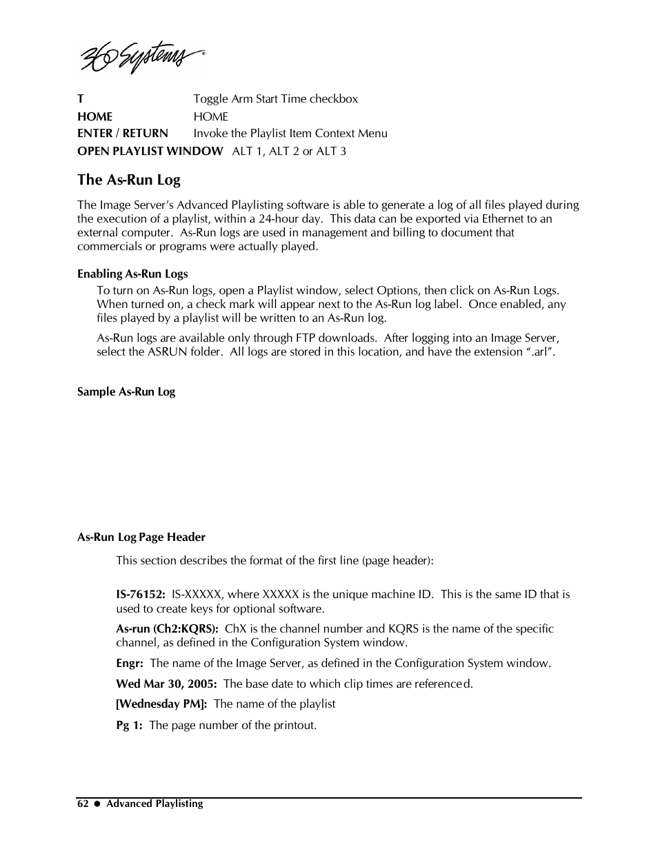 The as-run log | Powerware Model V-2000B User Manual | Page 64 / 137