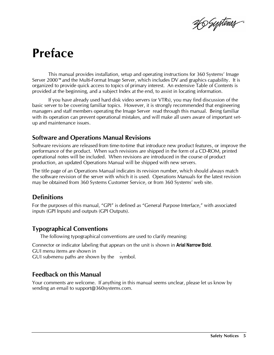 Preface, Software and operations manual revisions, Definitions | Typographical conventions, Feedback on this manual | Powerware Model V-2000B User Manual | Page 7 / 137