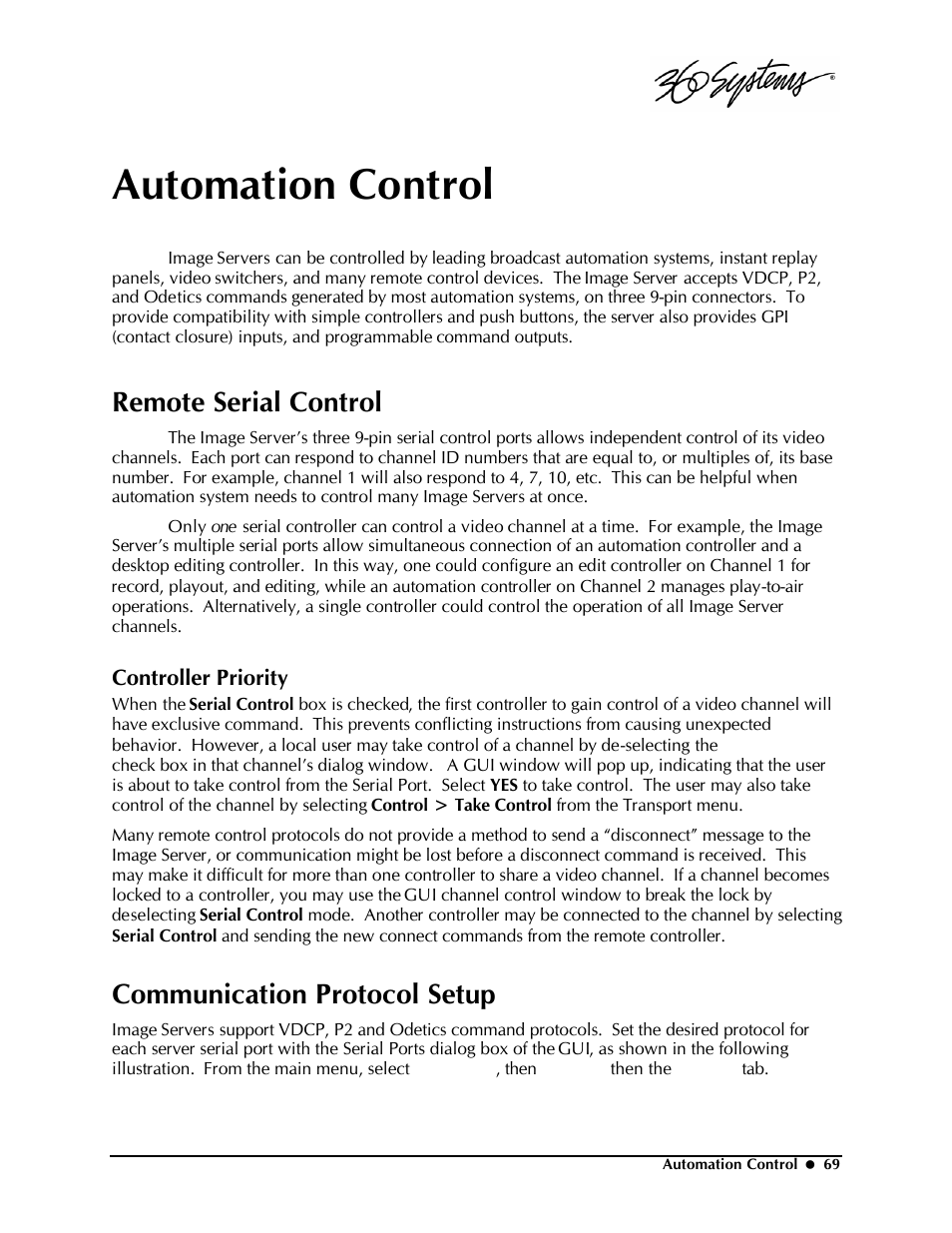 Automation control, Remote serial control, Communication protocol setup | Controller priority | Powerware Model V-2000B User Manual | Page 71 / 137