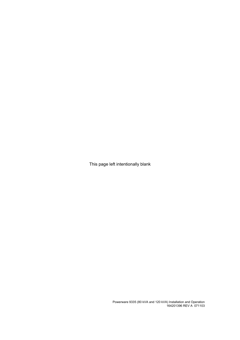 Powerware 9335 User Manual | Page 30 / 100