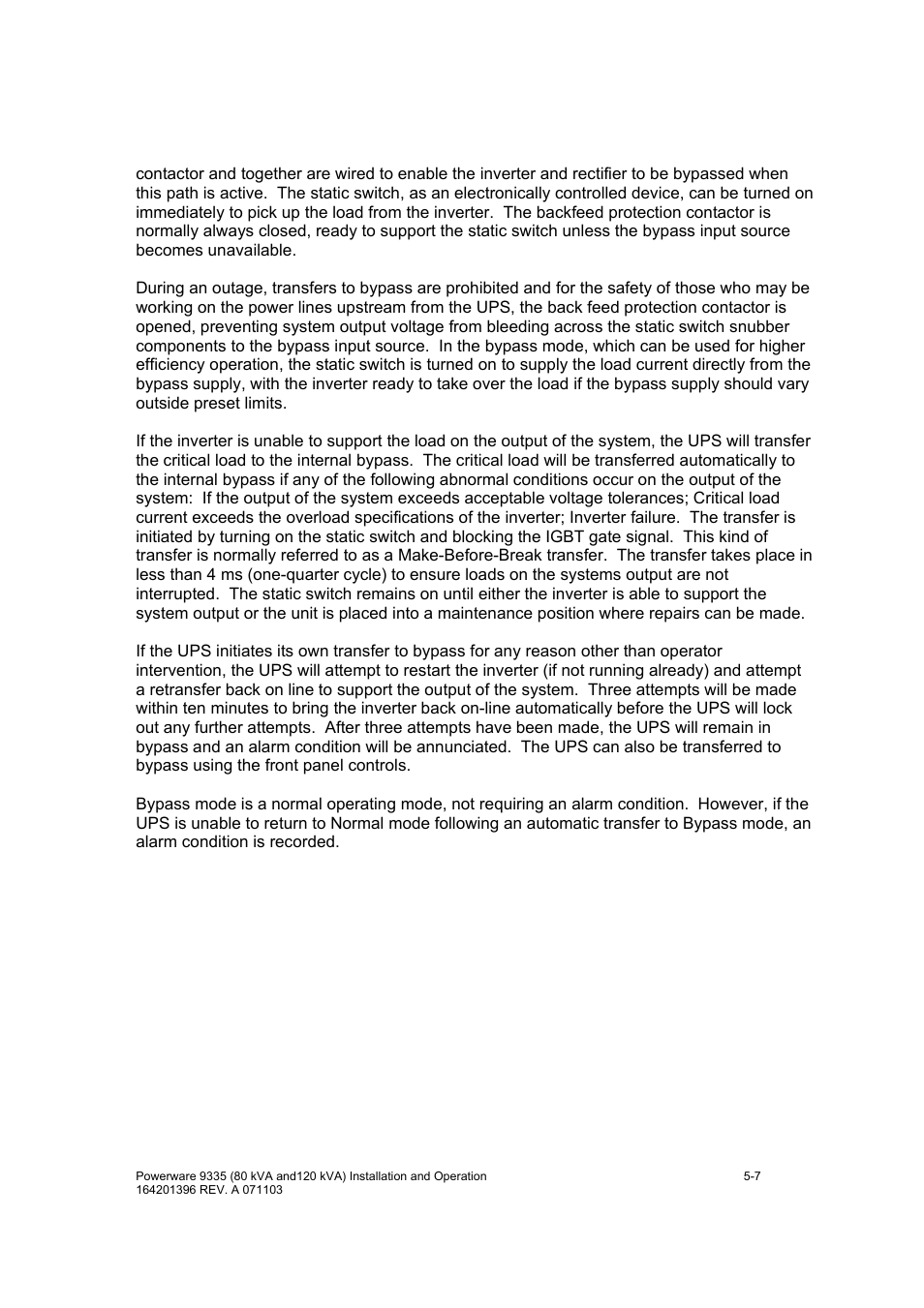 Powerware 9335 User Manual | Page 37 / 100