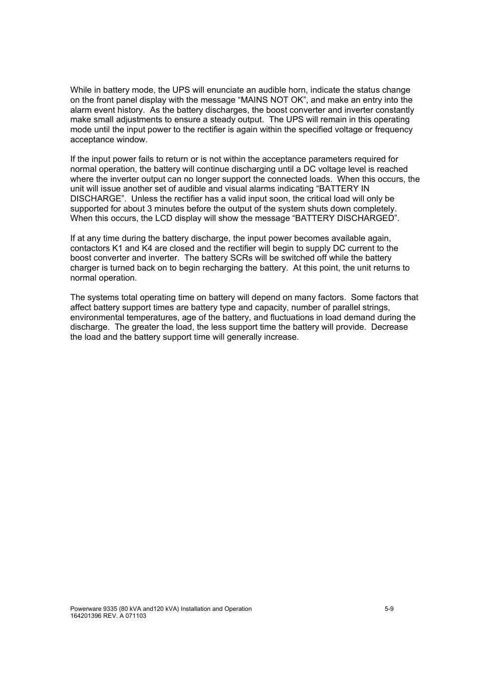 Powerware 9335 User Manual | Page 39 / 100