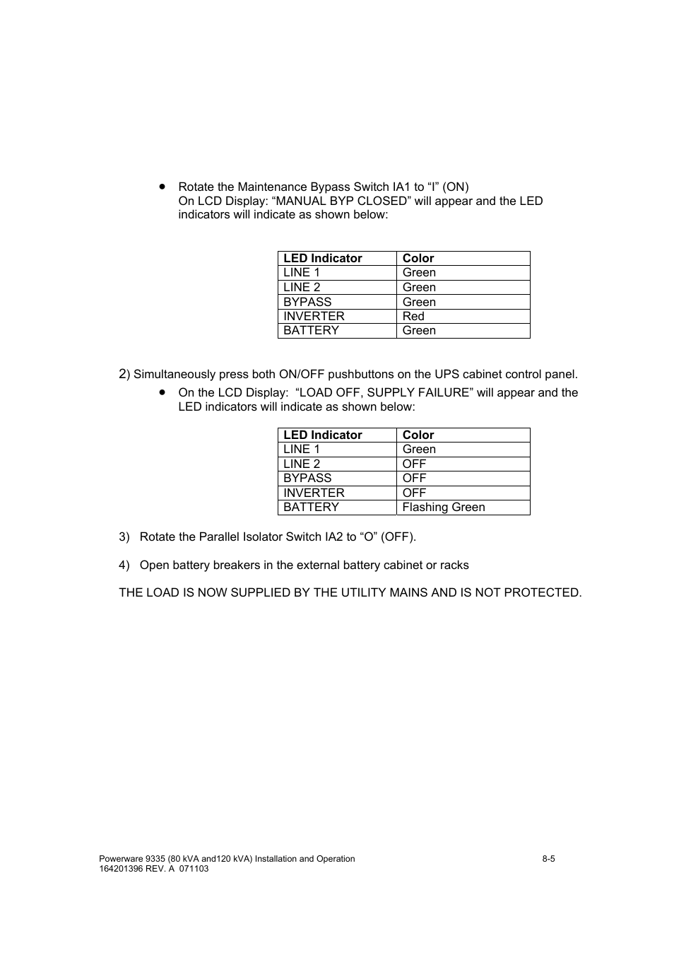 Powerware 9335 User Manual | Page 65 / 100