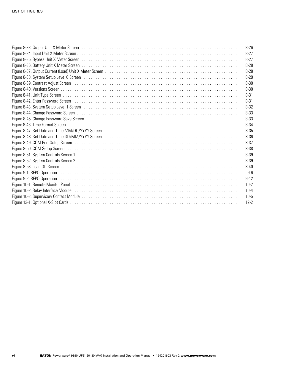 Powerware 9390 UPS 100160 kVA User Manual | Page 10 / 216