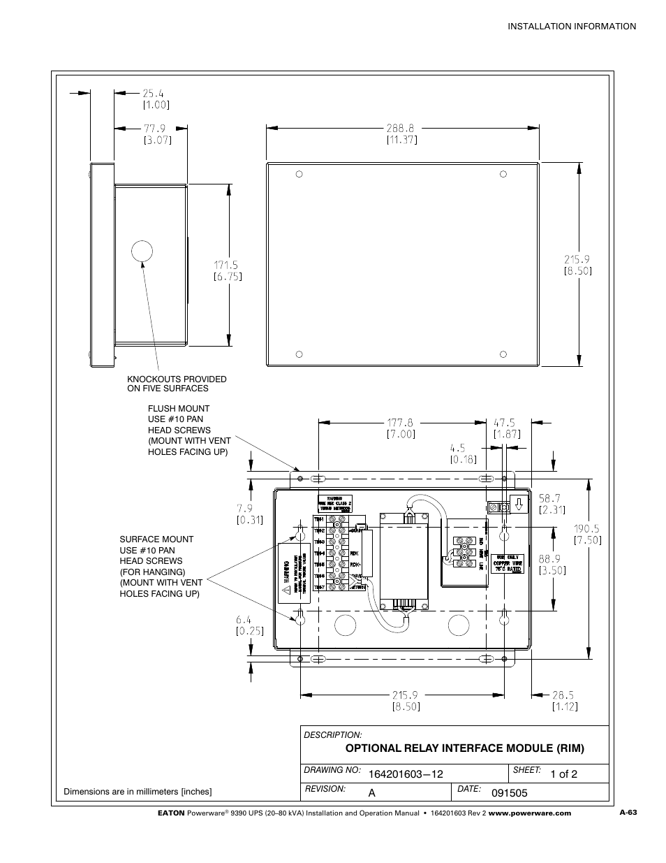 Powerware 9390 UPS 100160 kVA User Manual | Page 211 / 216
