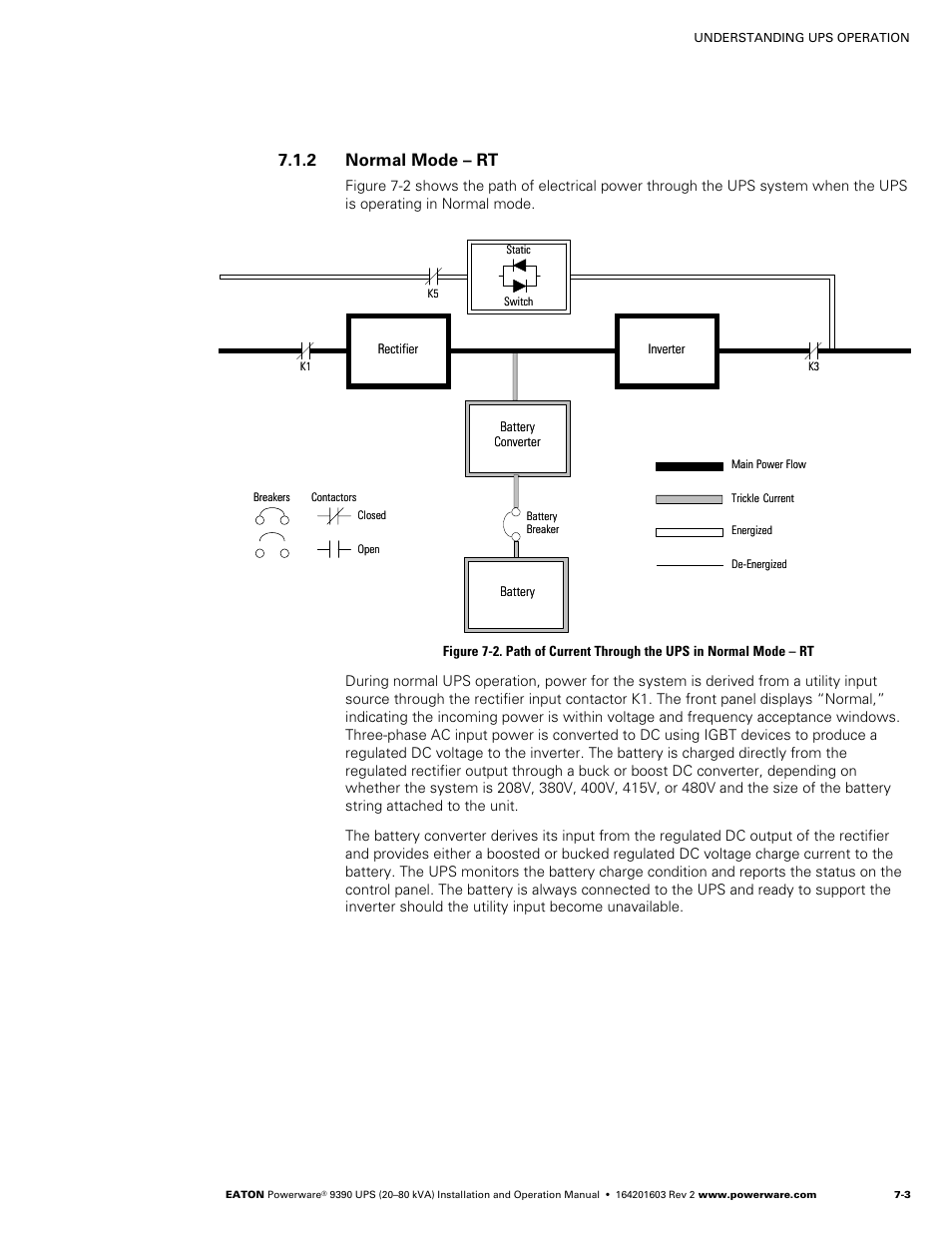 Normal mode – rt, 2 normal mode – rt | Powerware 9390 UPS 100160 kVA User Manual | Page 55 / 216