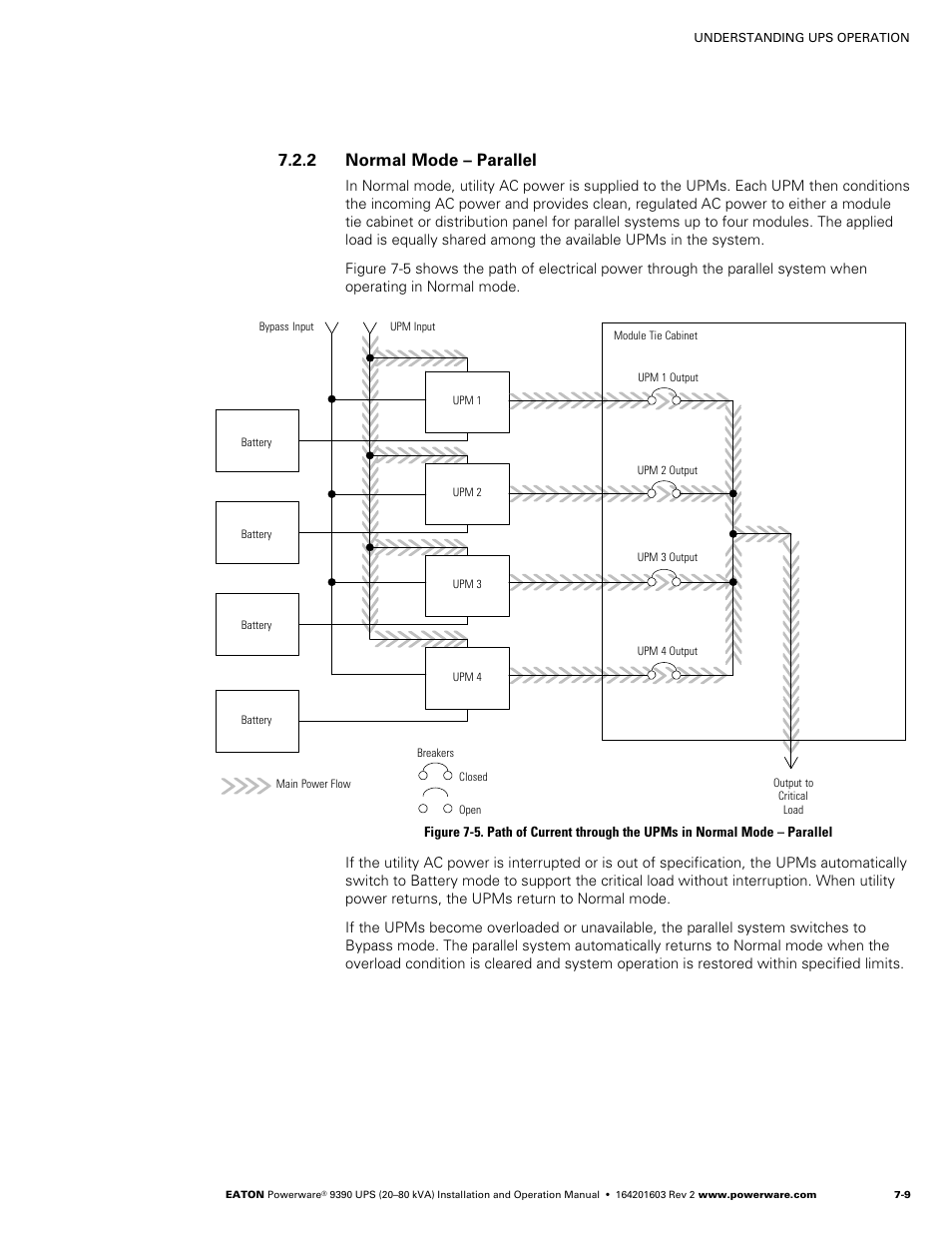 Normal mode – parallel, 2 normal mode – parallel | Powerware 9390 UPS 100160 kVA User Manual | Page 61 / 216