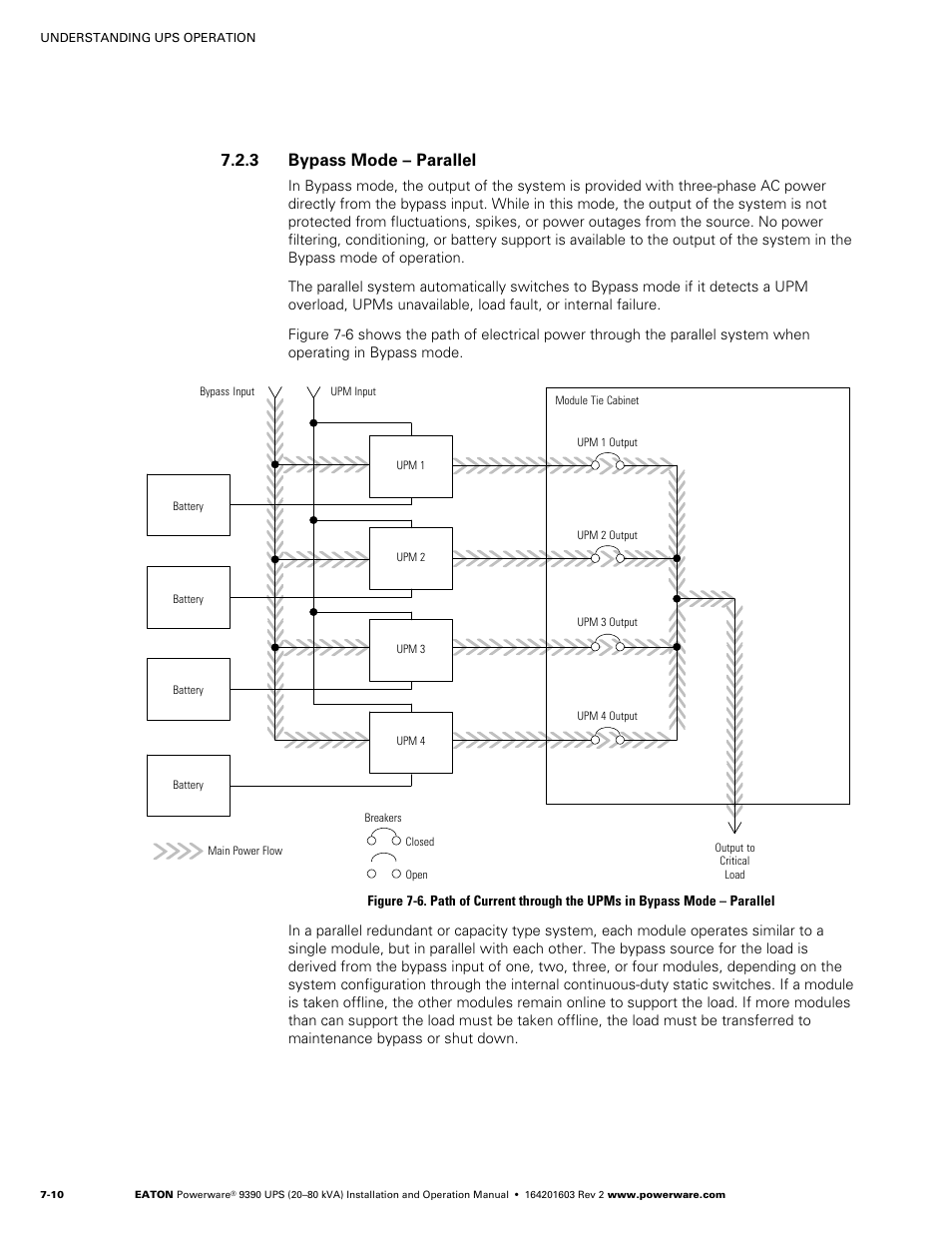 Bypass mode – parallel, 3 bypass mode – parallel | Powerware 9390 UPS 100160 kVA User Manual | Page 62 / 216