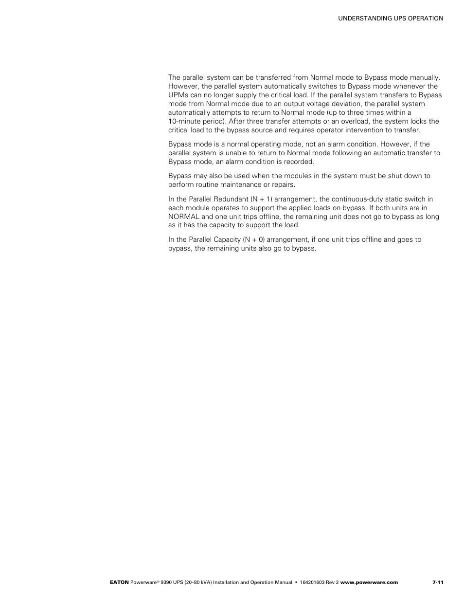 Powerware 9390 UPS 100160 kVA User Manual | Page 63 / 216