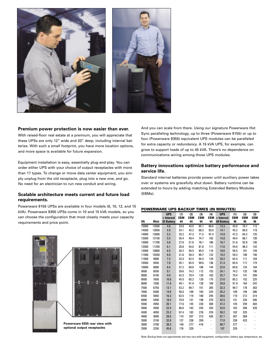 Premium power protection is now easier than ever | Powerware 9155 User Manual | Page 3 / 10