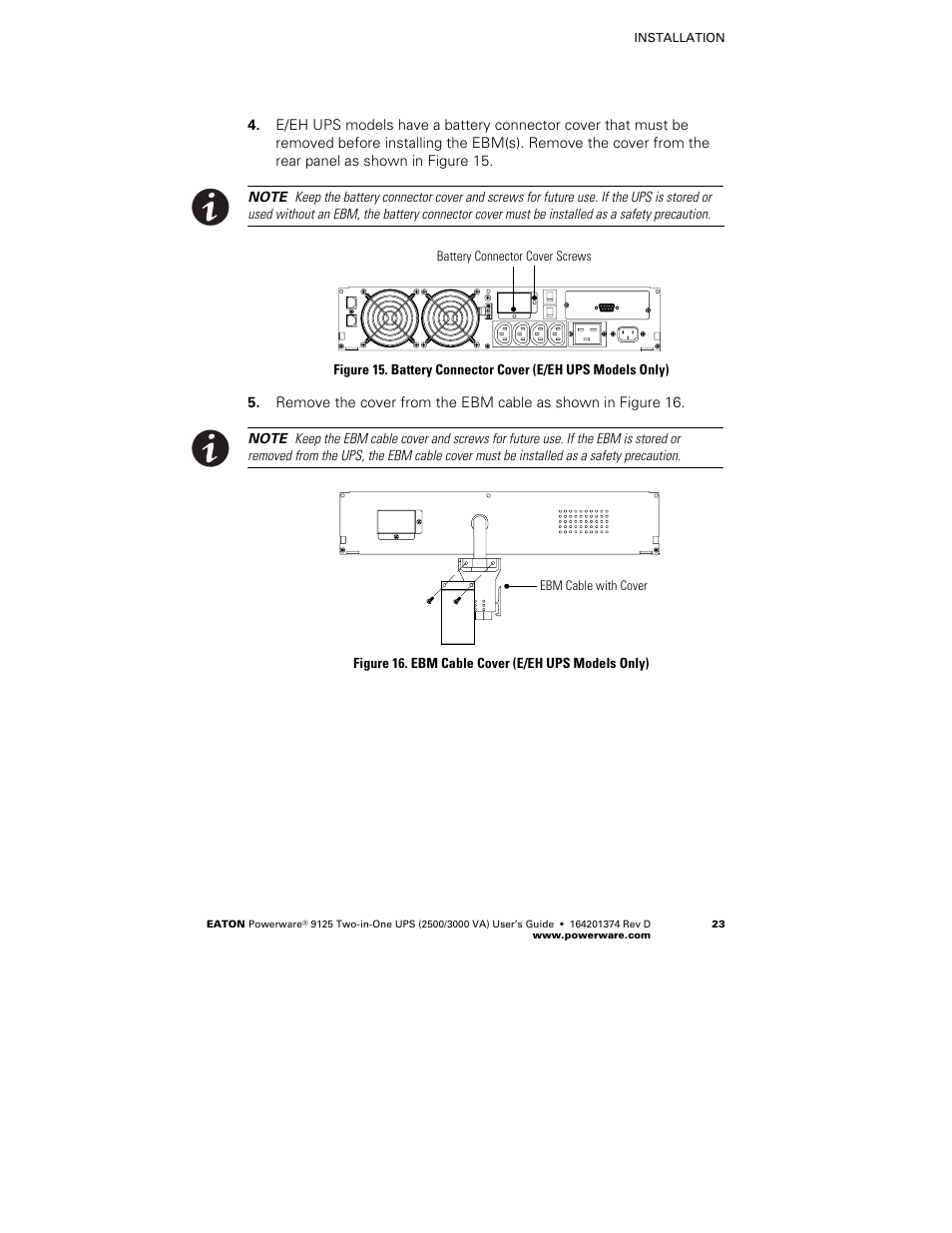 Powerware 9125 Two-in-One UPS 2500 User Manual | Page 29 / 78