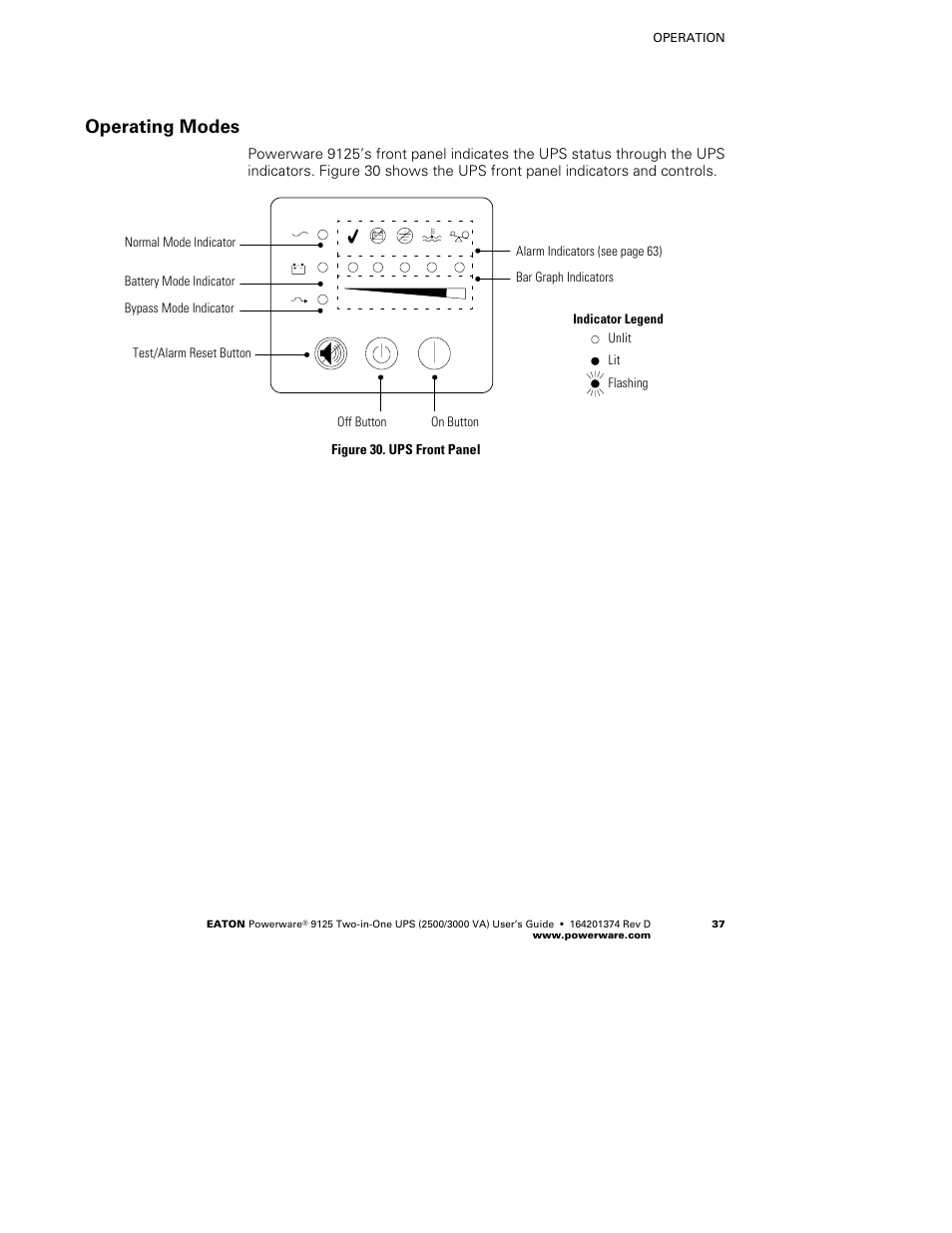 Operating modes | Powerware 9125 Two-in-One UPS 2500 User Manual | Page 43 / 78