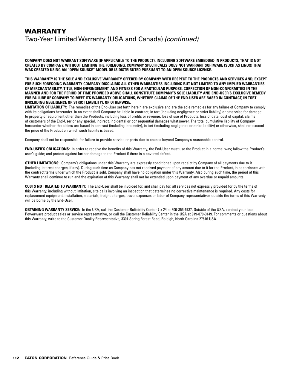Powerware E.T.N 1500 VA - 60kVa User Manual | Page 114 / 120