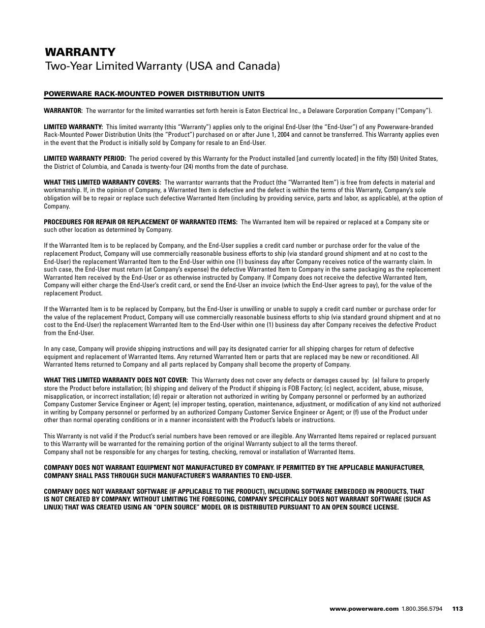 Powerware E.T.N 1500 VA - 60kVa User Manual | Page 115 / 120