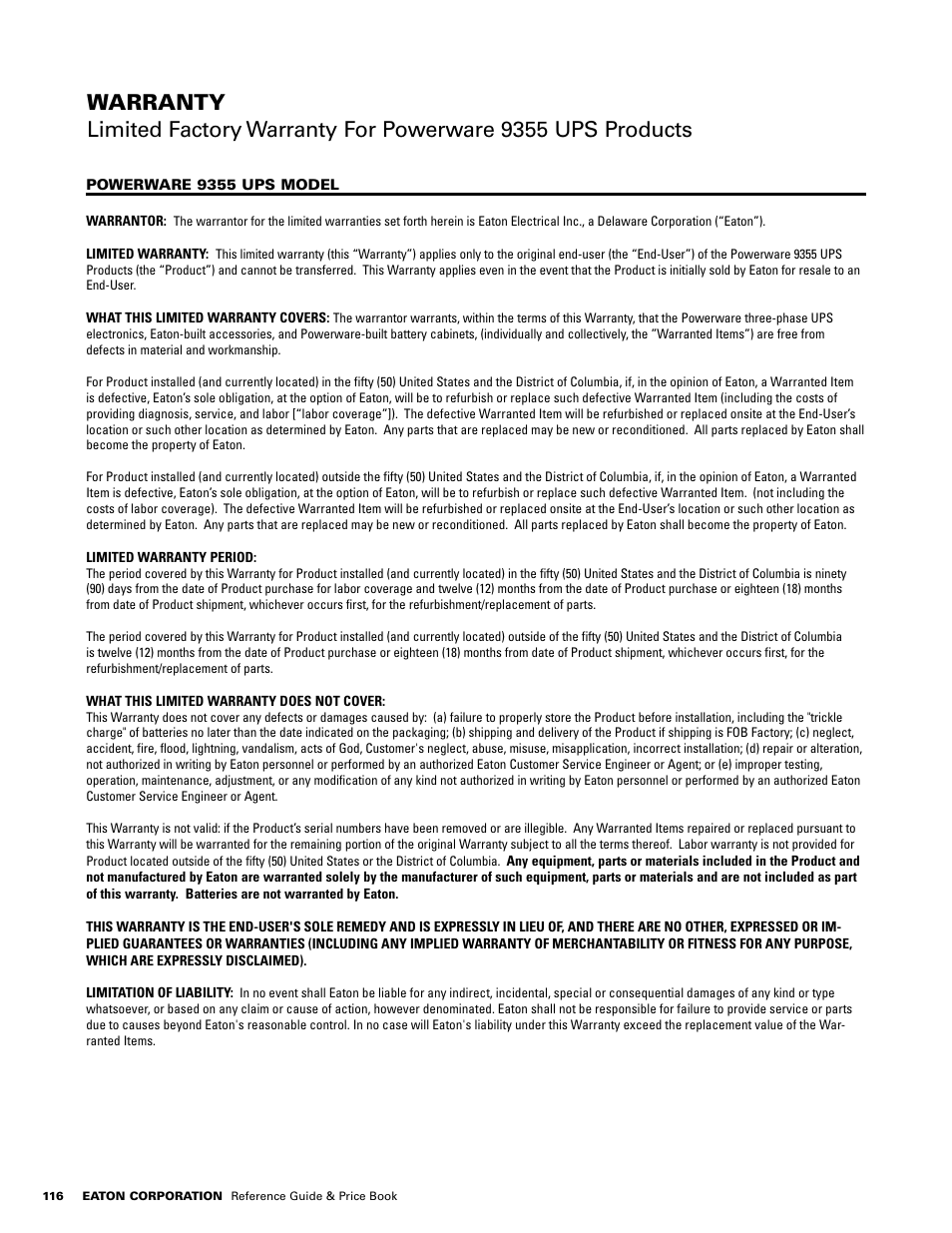 Powerware E.T.N 1500 VA - 60kVa User Manual | Page 118 / 120