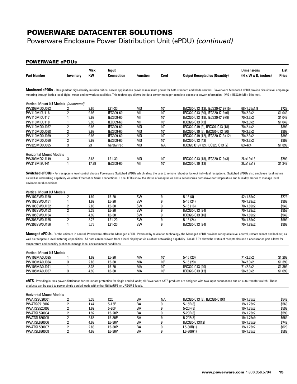 Powerware E.T.N 1500 VA - 60kVa User Manual | Page 17 / 120