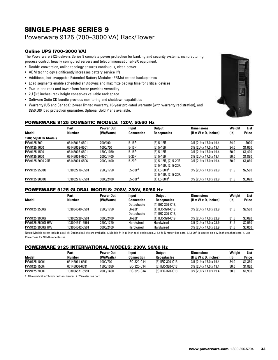 Powerware E.T.N 1500 VA - 60kVa User Manual | Page 35 / 120