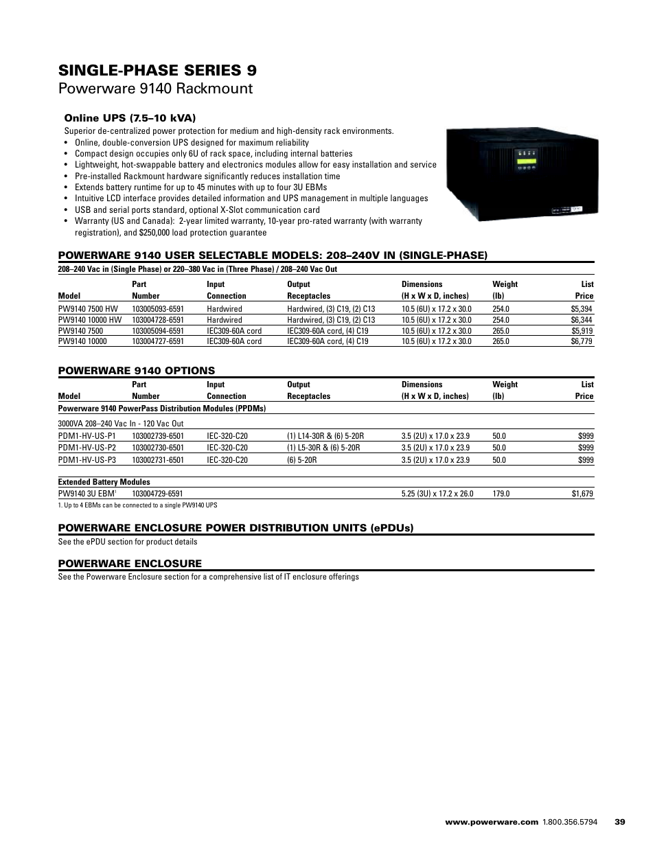 Powerware E.T.N 1500 VA - 60kVa User Manual | Page 41 / 120