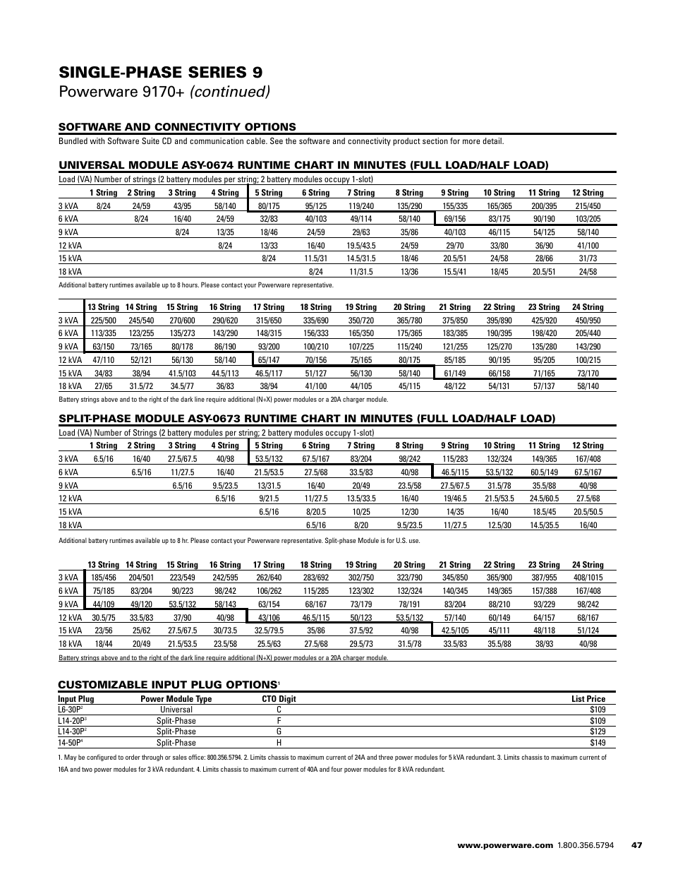 Powerware E.T.N 1500 VA - 60kVa User Manual | Page 49 / 120