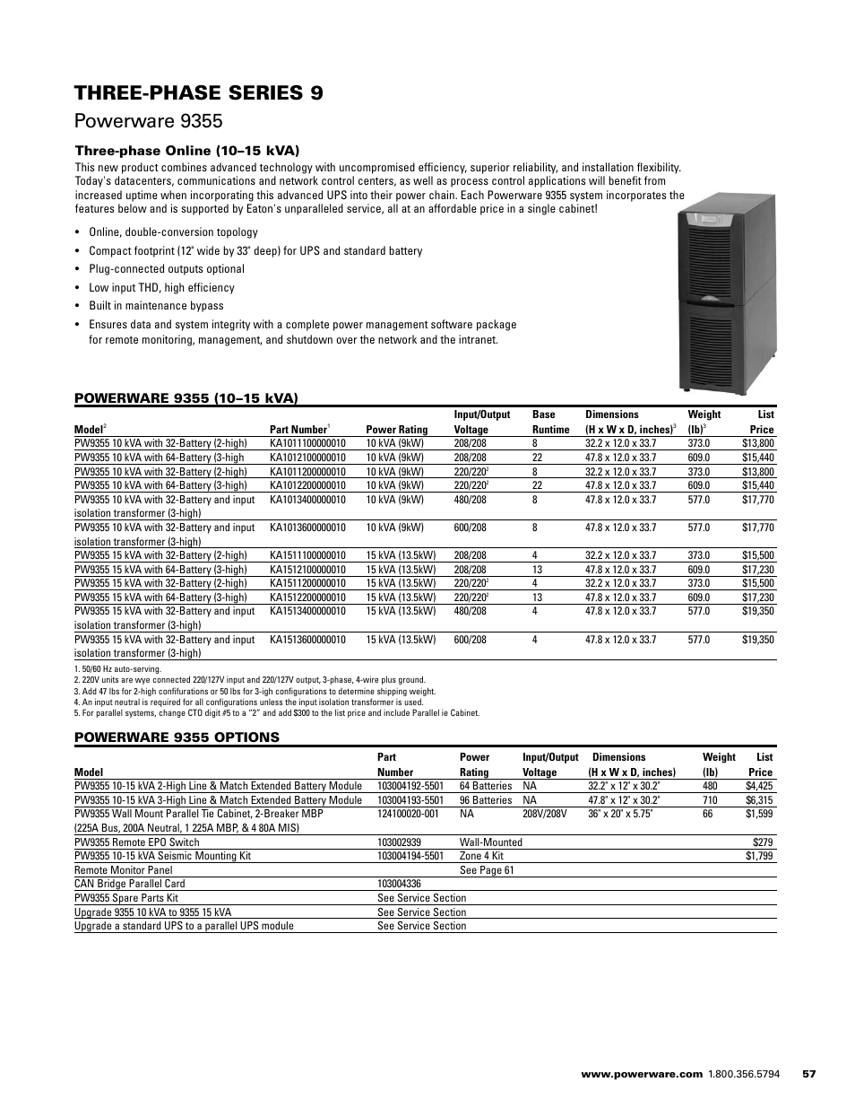 Powerware E.T.N 1500 VA - 60kVa User Manual | Page 59 / 120