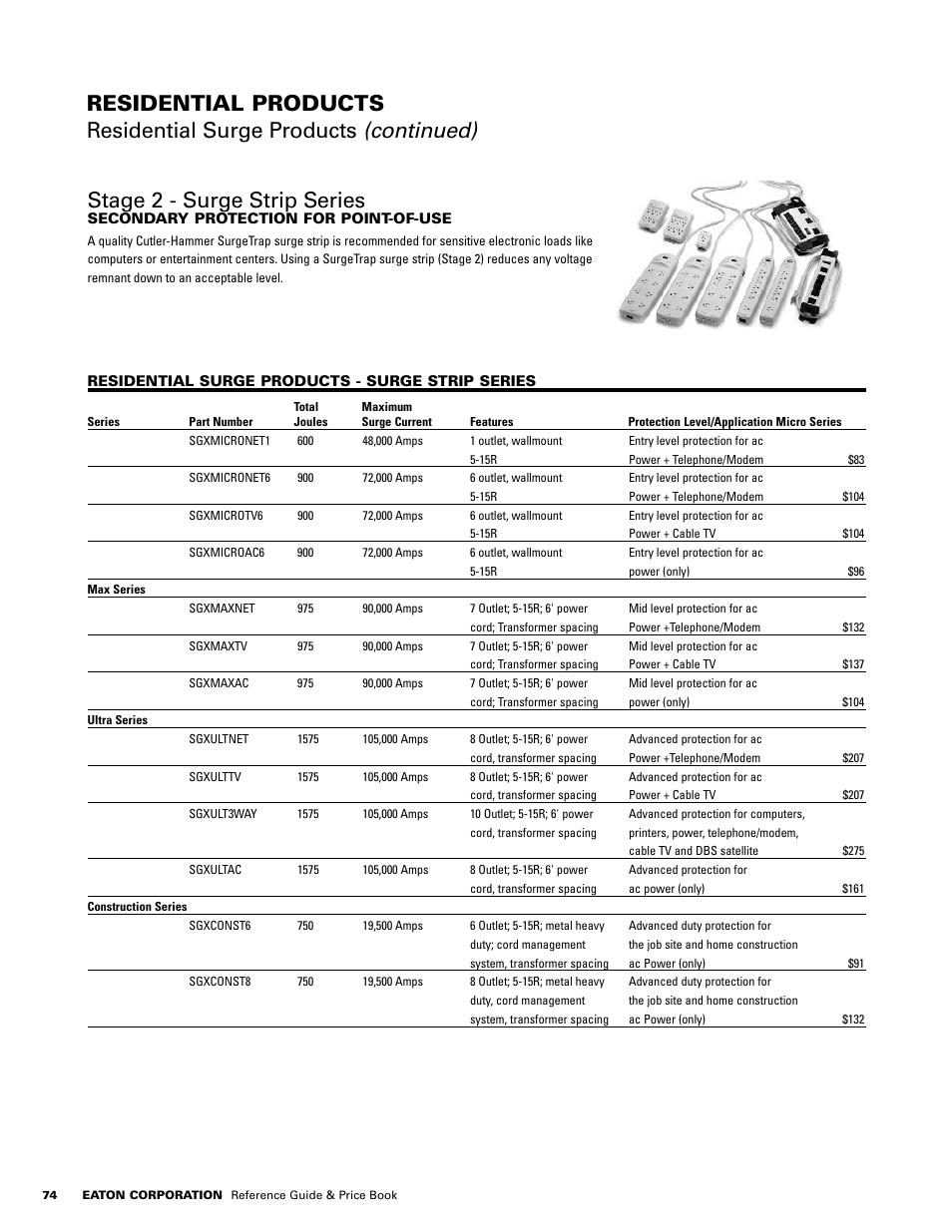 Stage 2 - surge strip series | Powerware E.T.N 1500 VA - 60kVa User Manual | Page 76 / 120