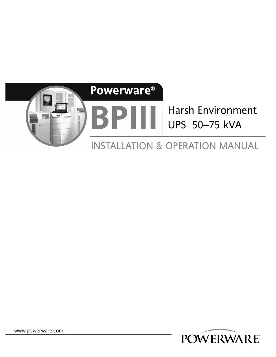 Powerware 5075 kVA User Manual | 162 pages