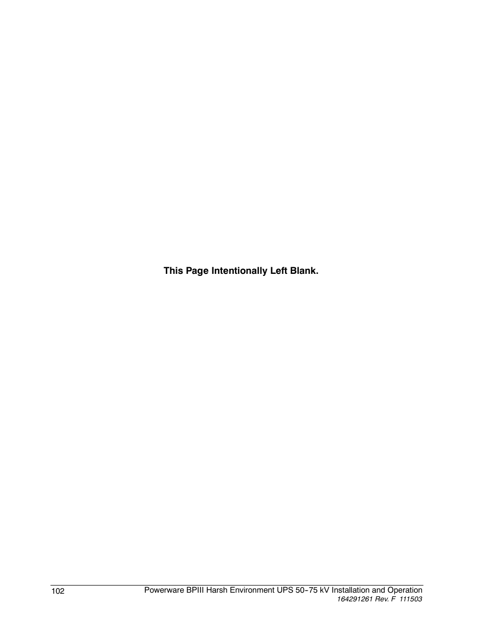 Powerware 5075 kVA User Manual | Page 110 / 162