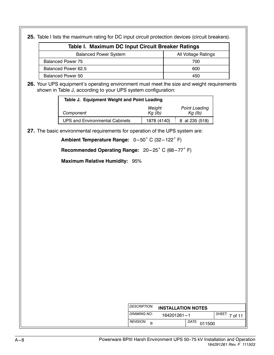 Powerware 5075 kVA User Manual | Page 140 / 162