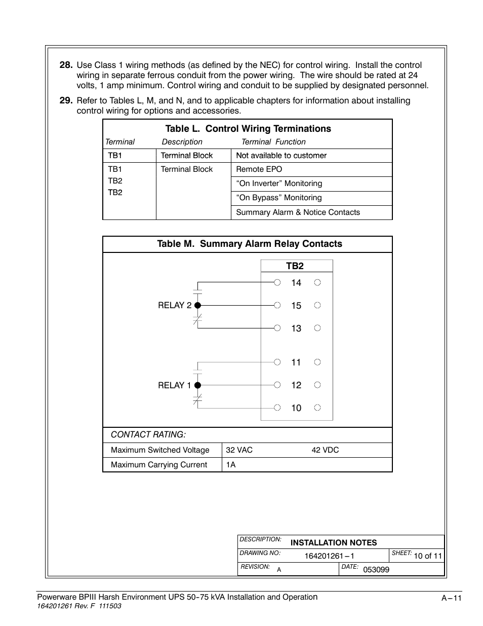 Powerware 5075 kVA User Manual | Page 143 / 162