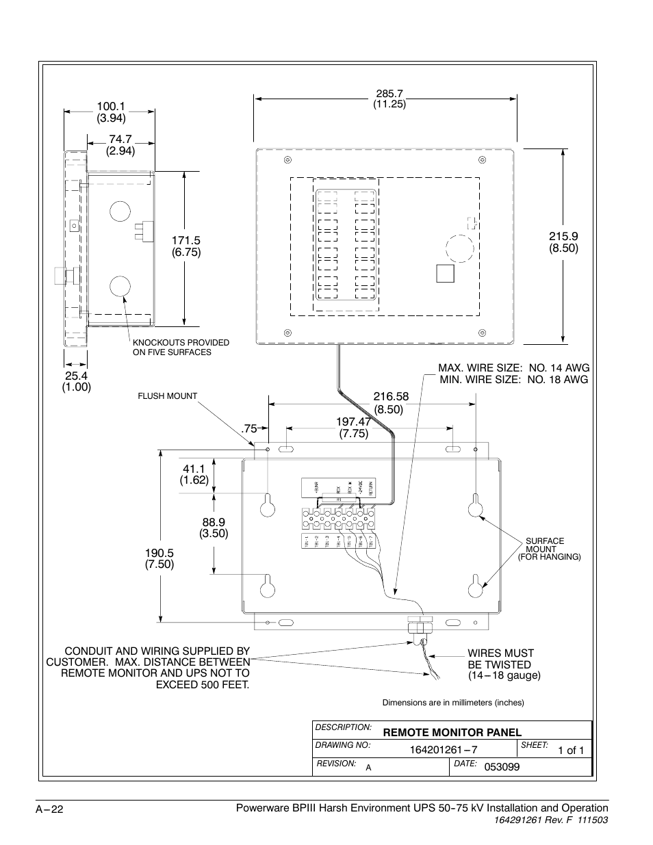Powerware 5075 kVA User Manual | Page 154 / 162
