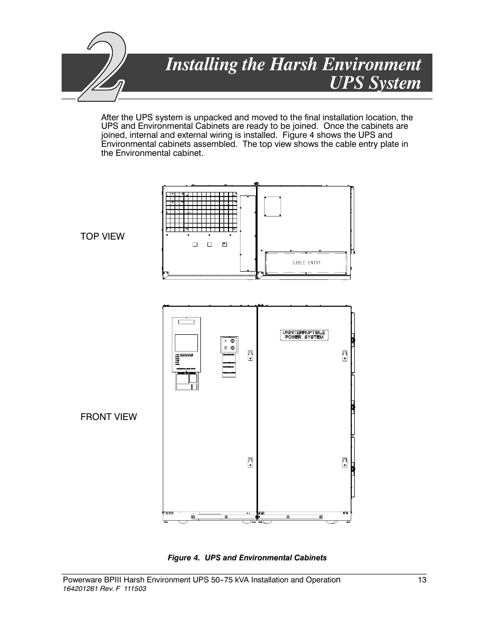 Installing the harsh environment ups system | Powerware 5075 kVA User Manual | Page 21 / 162