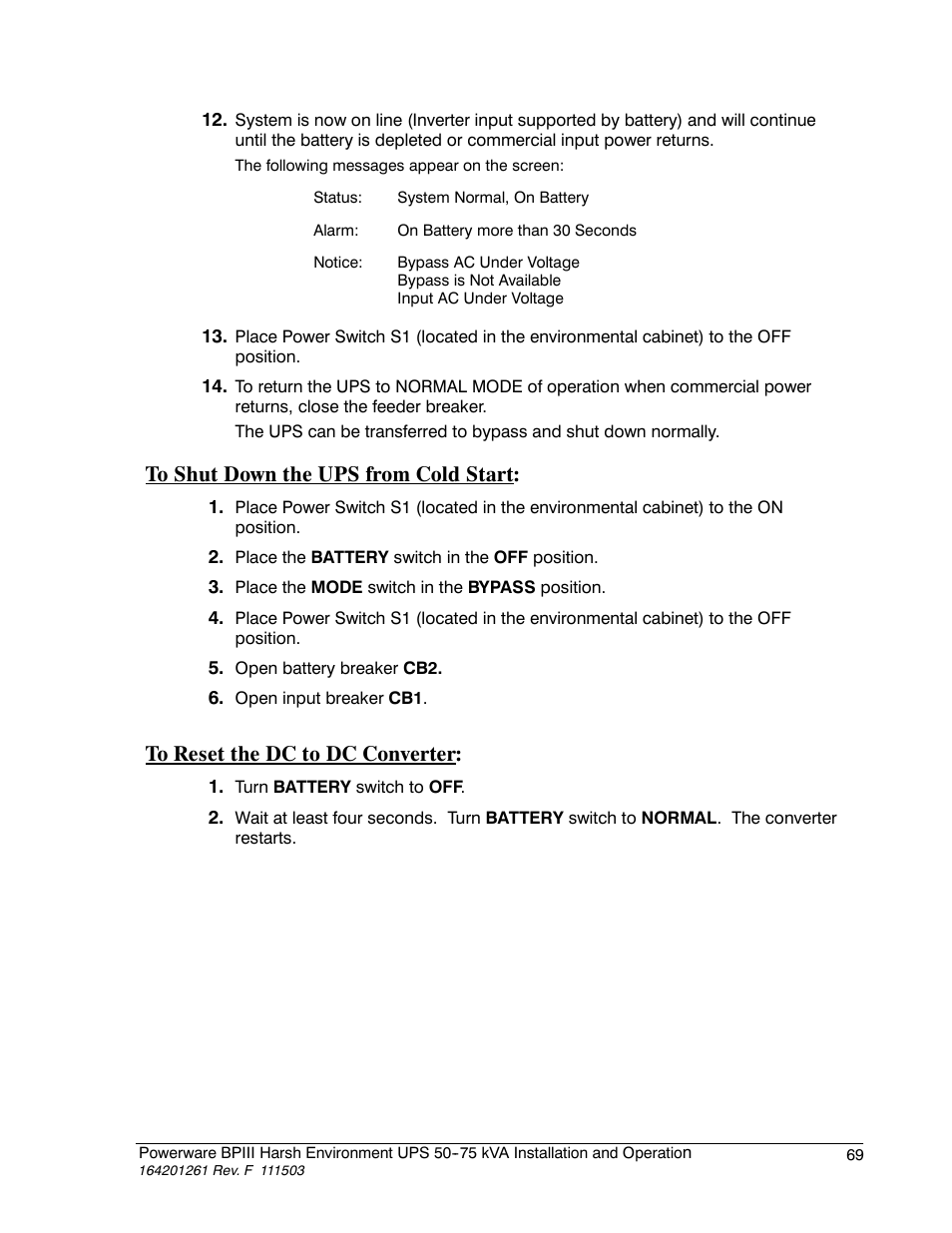 Powerware 5075 kVA User Manual | Page 77 / 162