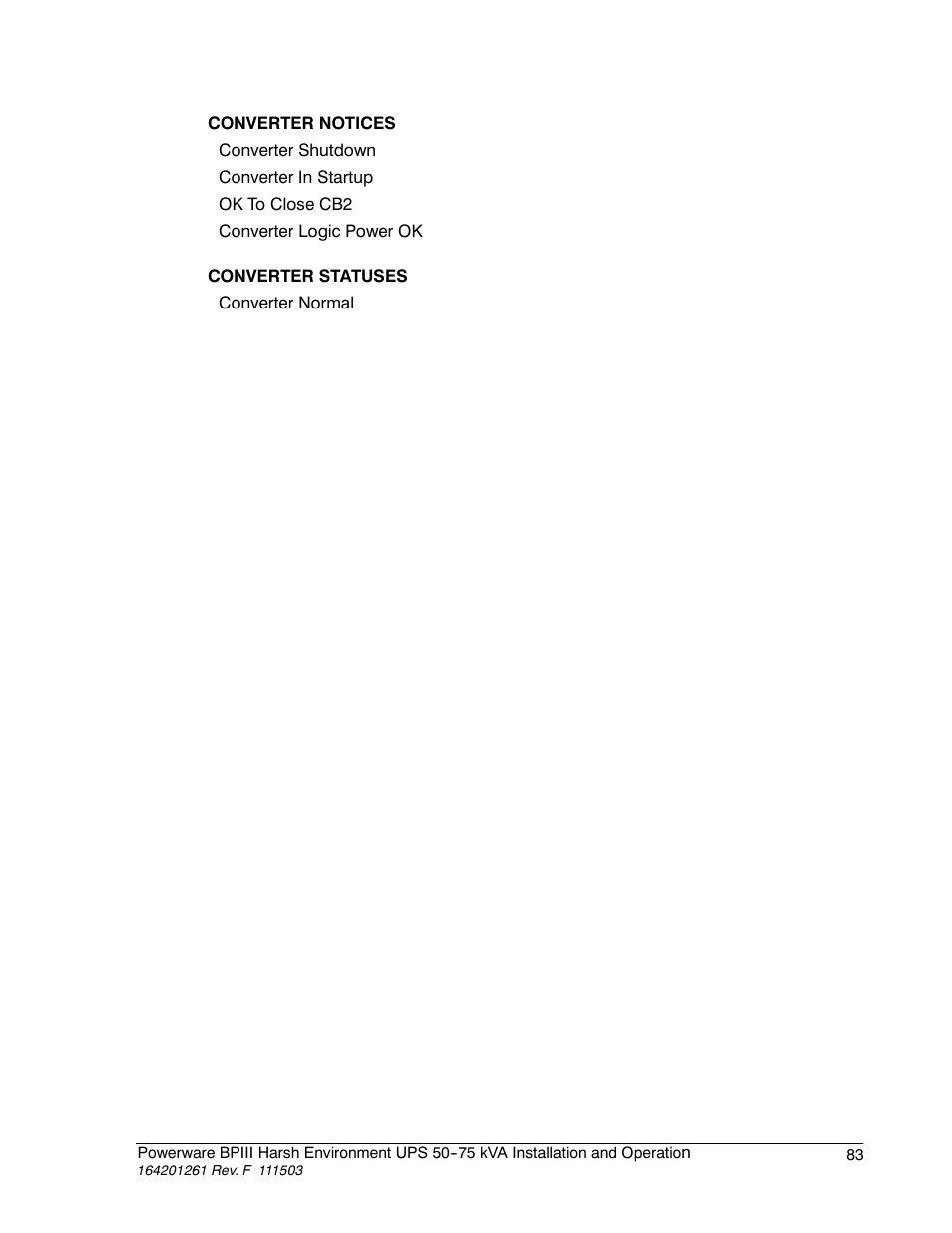 Powerware 5075 kVA User Manual | Page 91 / 162