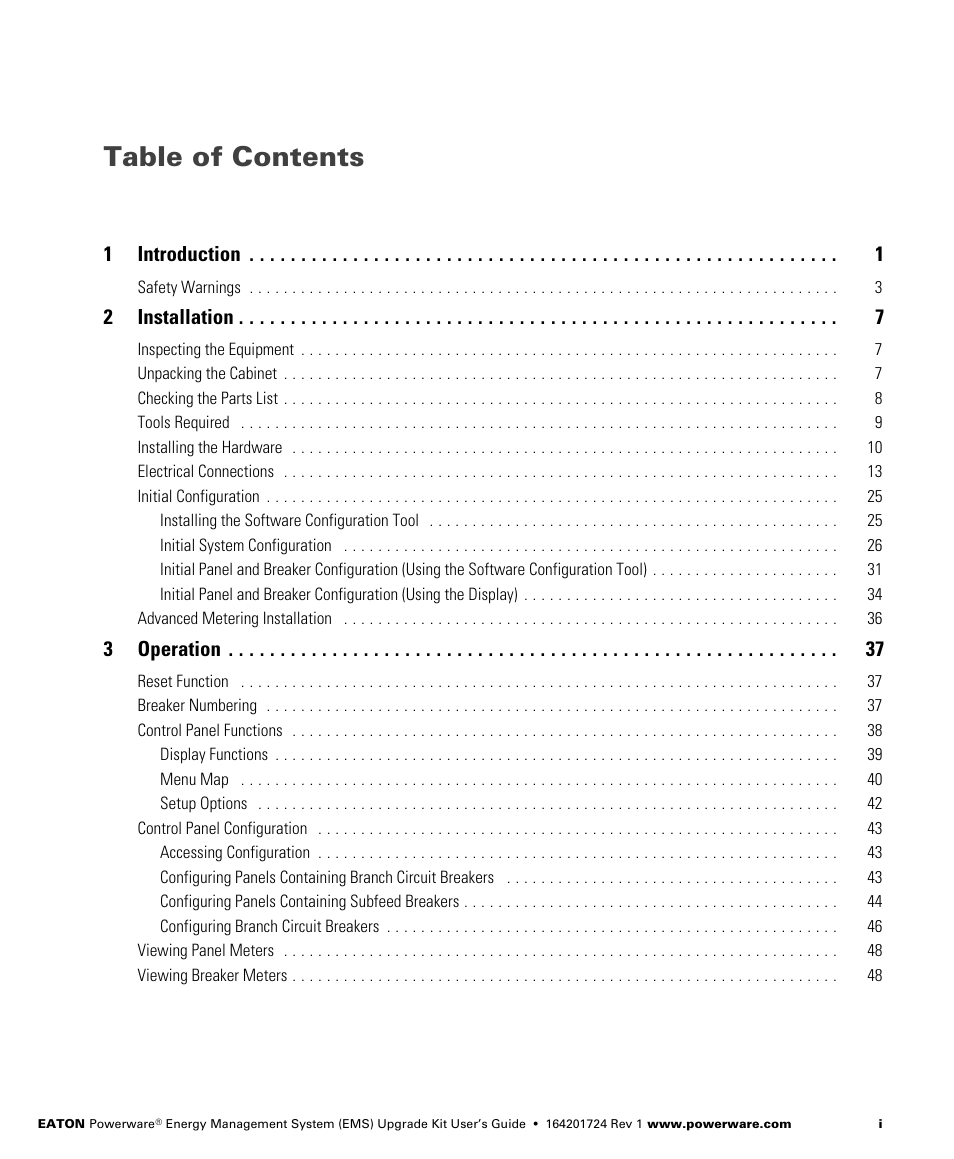 Powerware 208/120V User Manual | Page 5 / 72
