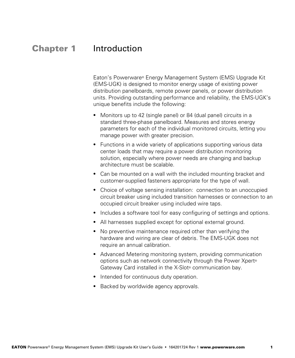 Chapter 1 introduction, Introduction | Powerware 208/120V User Manual | Page 7 / 72