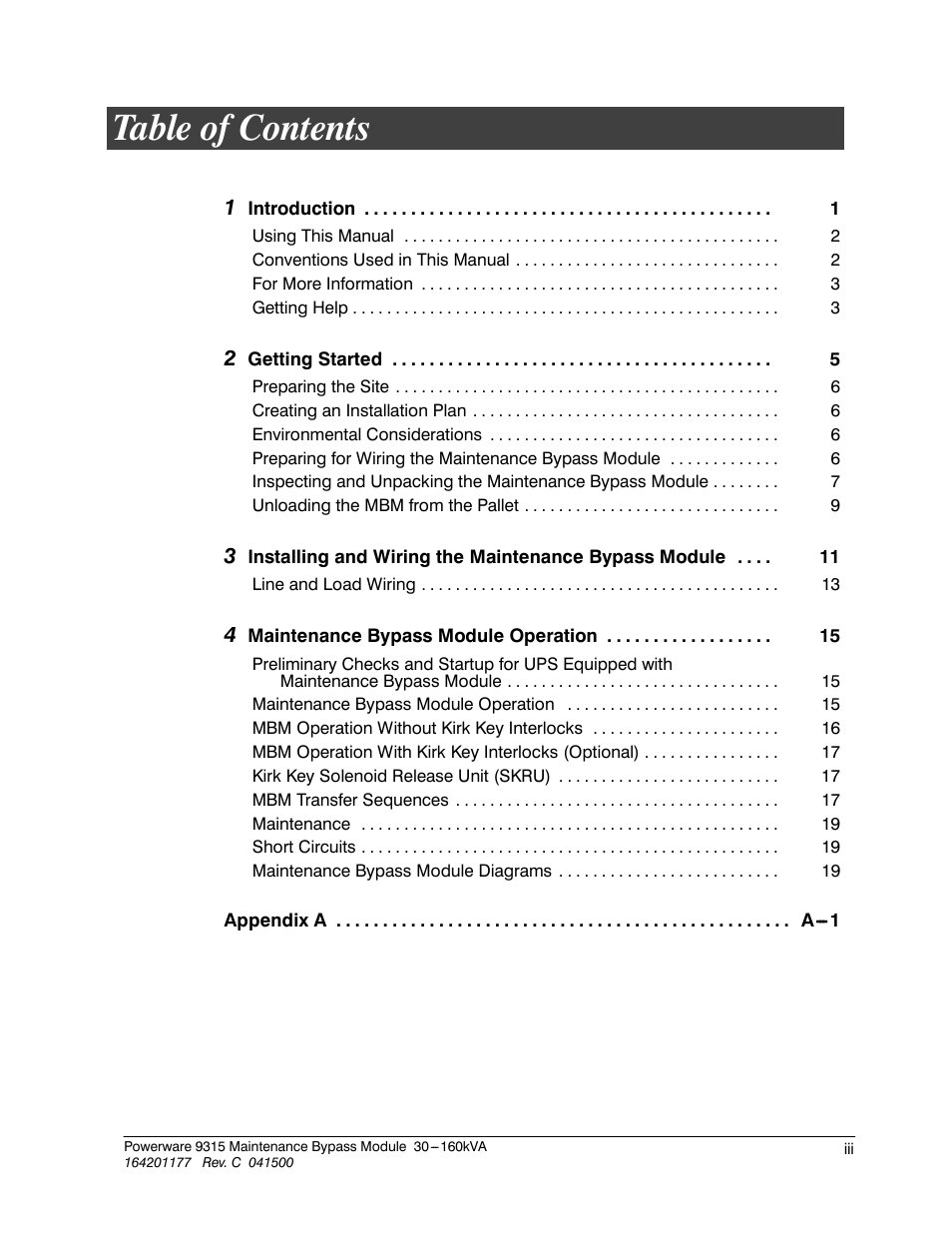 Powerware 30-160kVA User Manual | Page 3 / 48