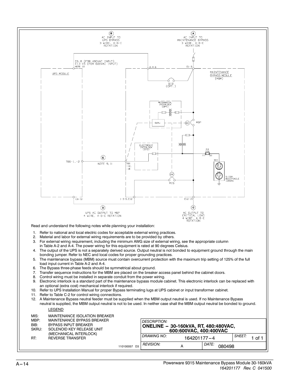 Powerware 30-160kVA User Manual | Page 38 / 48