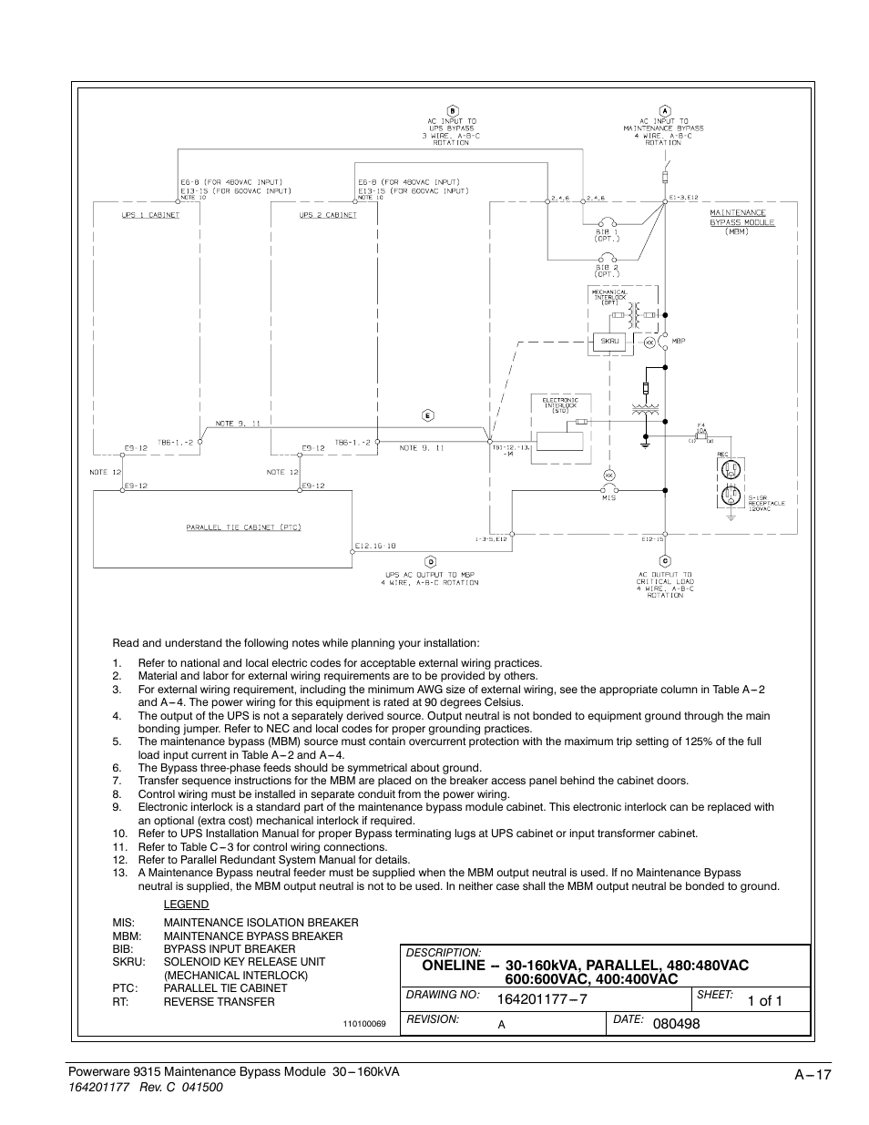 Powerware 30-160kVA User Manual | Page 41 / 48