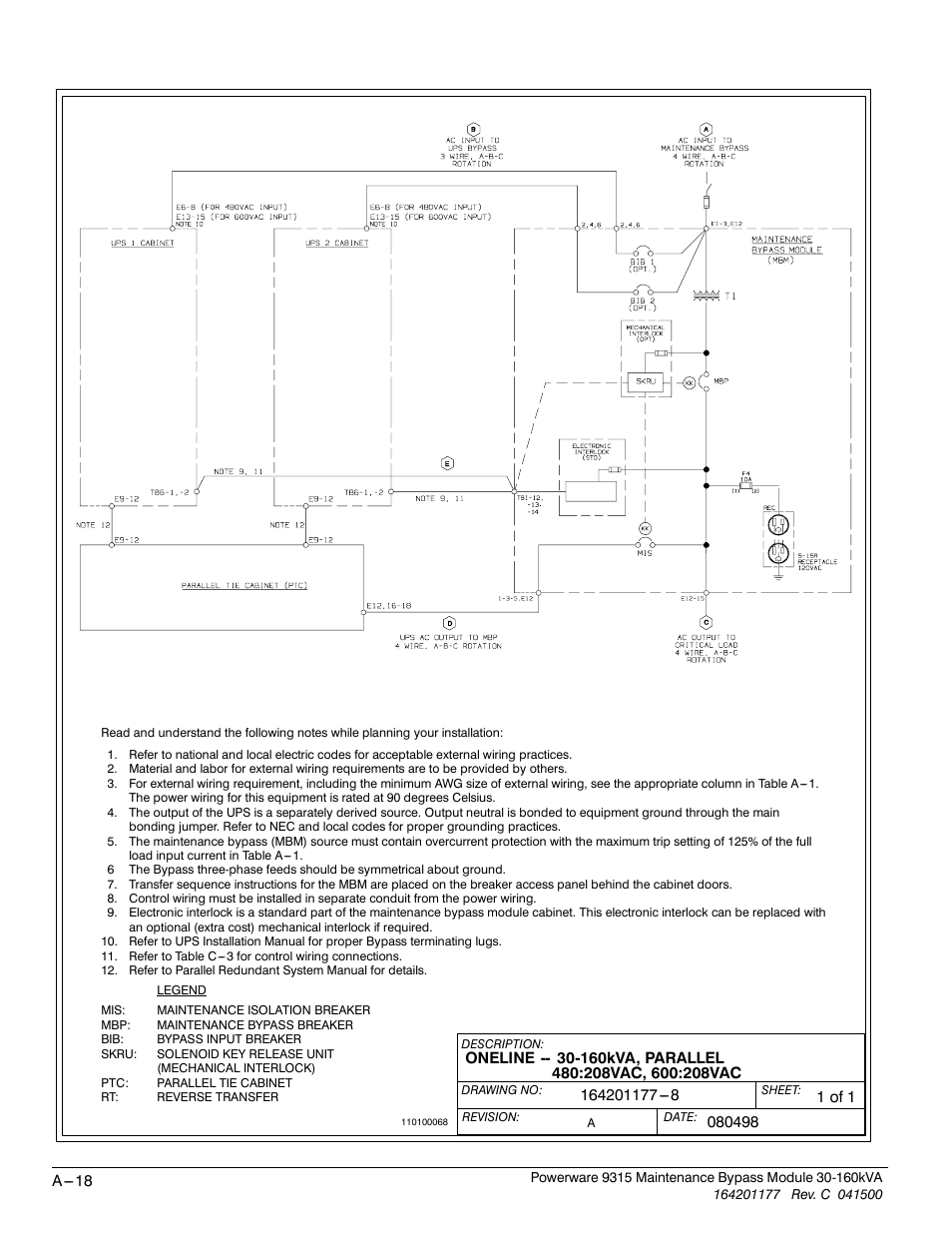 Powerware 30-160kVA User Manual | Page 42 / 48