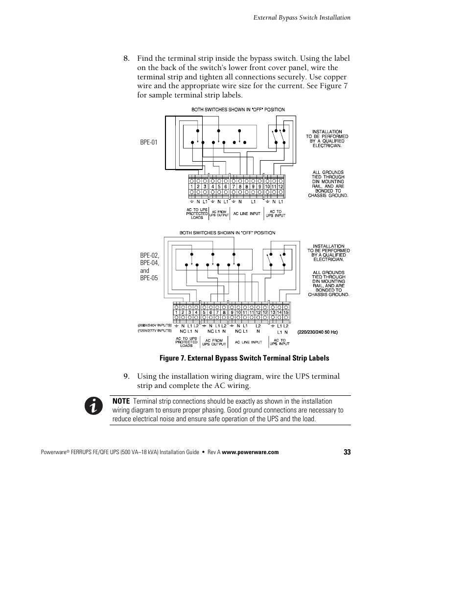 Powerware Ferrups FE/QFE 500VA User Manual | Page 39 / 76