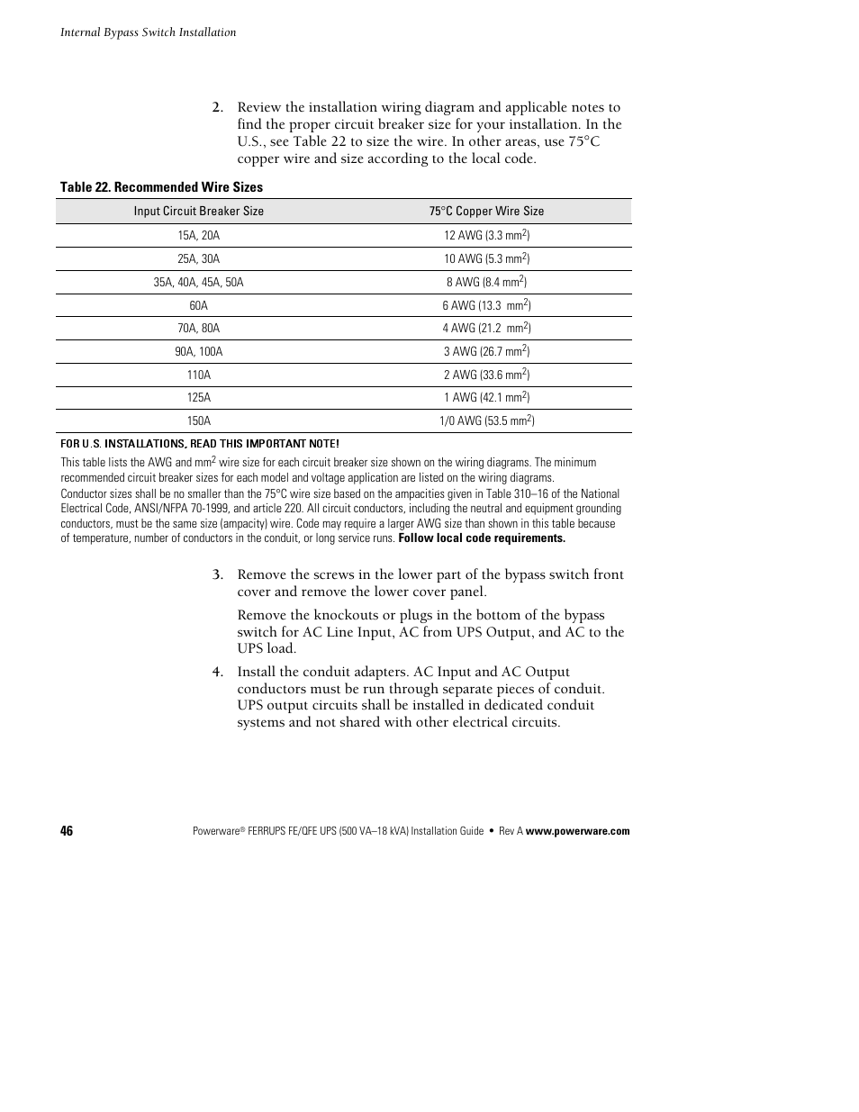 Powerware Ferrups FE/QFE 500VA User Manual | Page 52 / 76