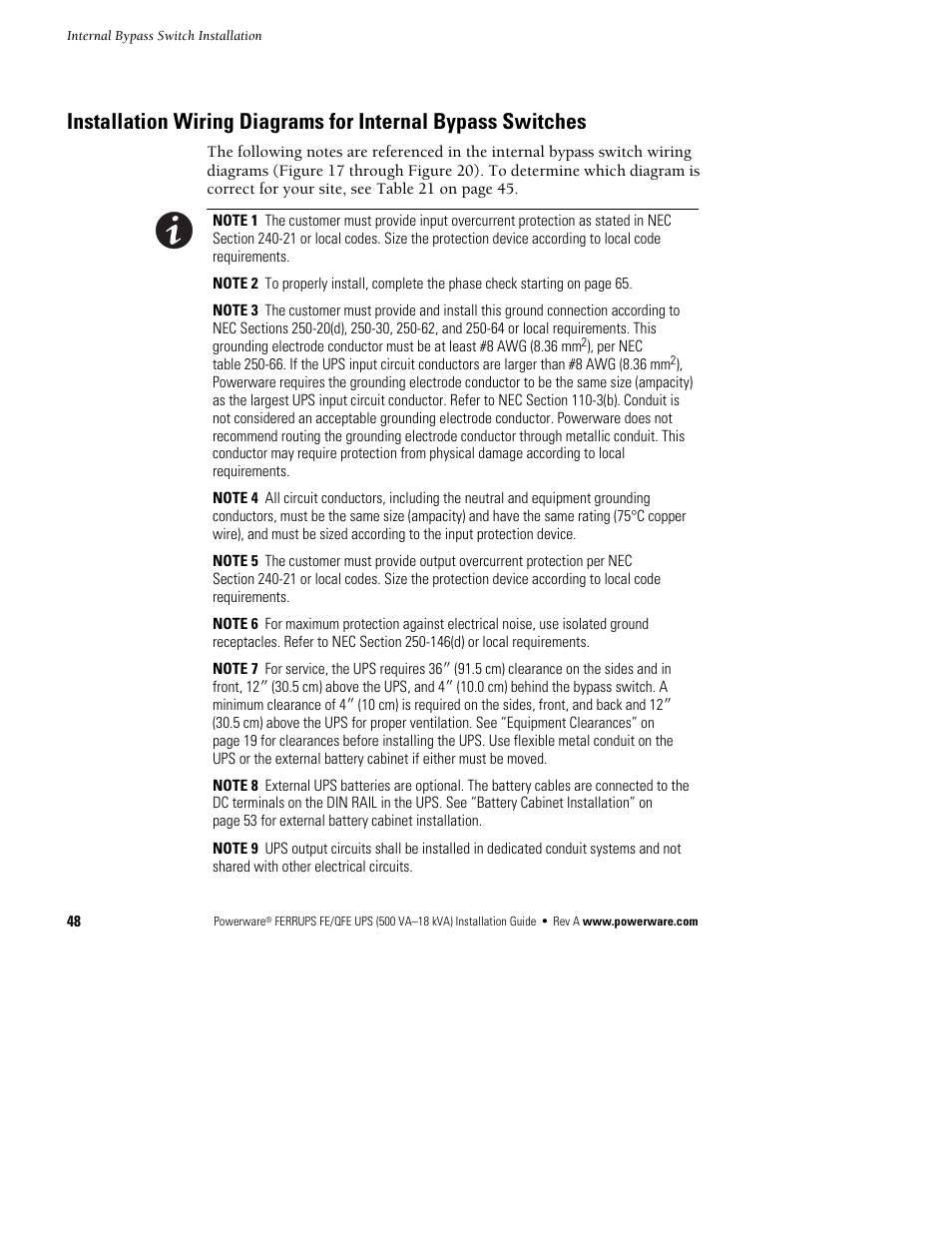 Powerware Ferrups FE/QFE 500VA User Manual | Page 54 / 76