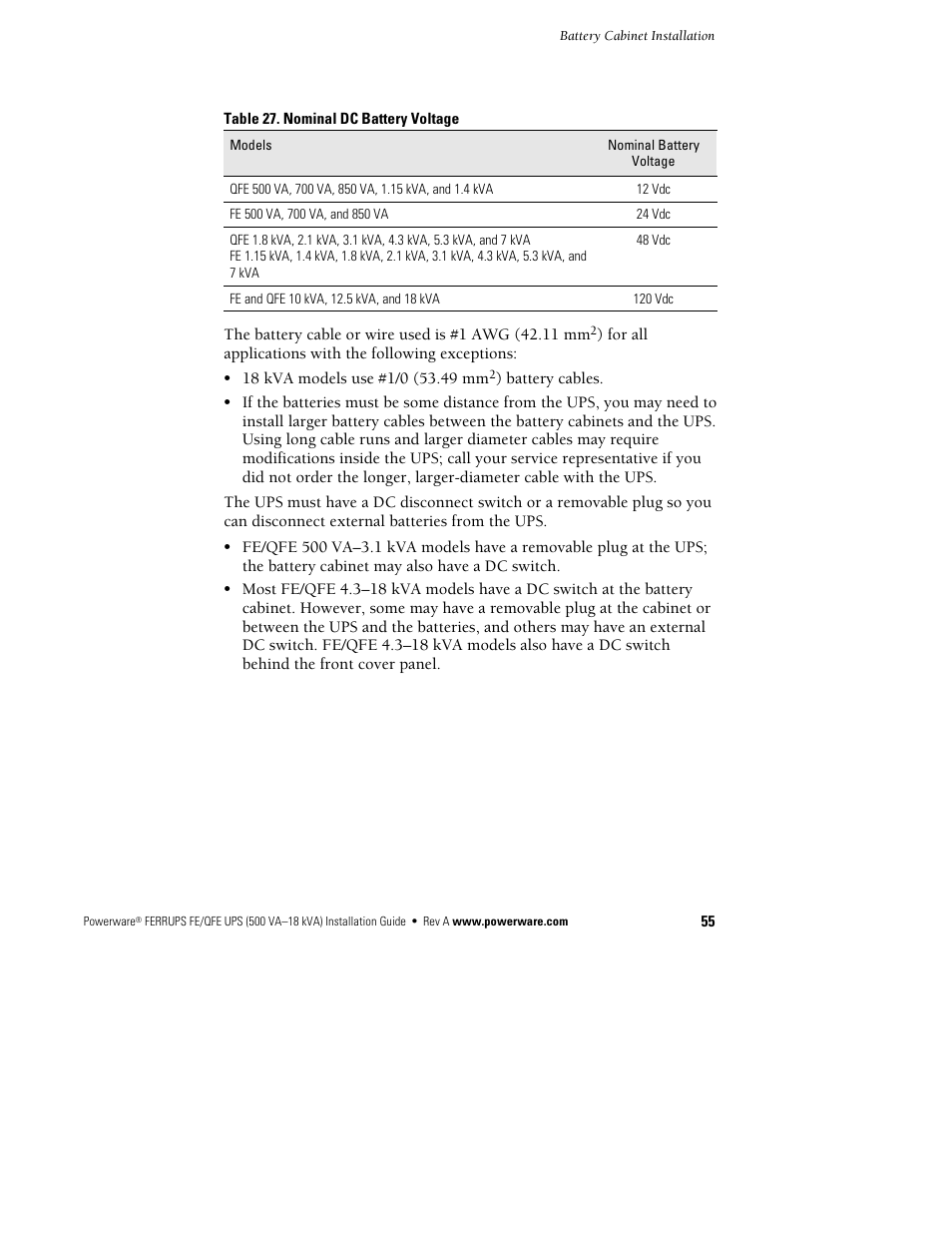 Powerware Ferrups FE/QFE 500VA User Manual | Page 61 / 76