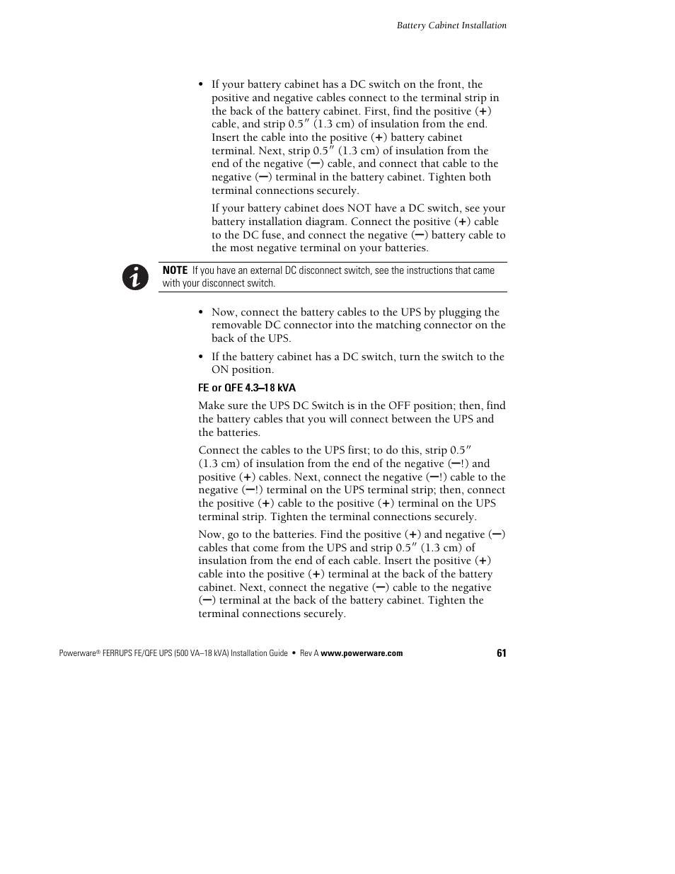 Powerware Ferrups FE/QFE 500VA User Manual | Page 67 / 76